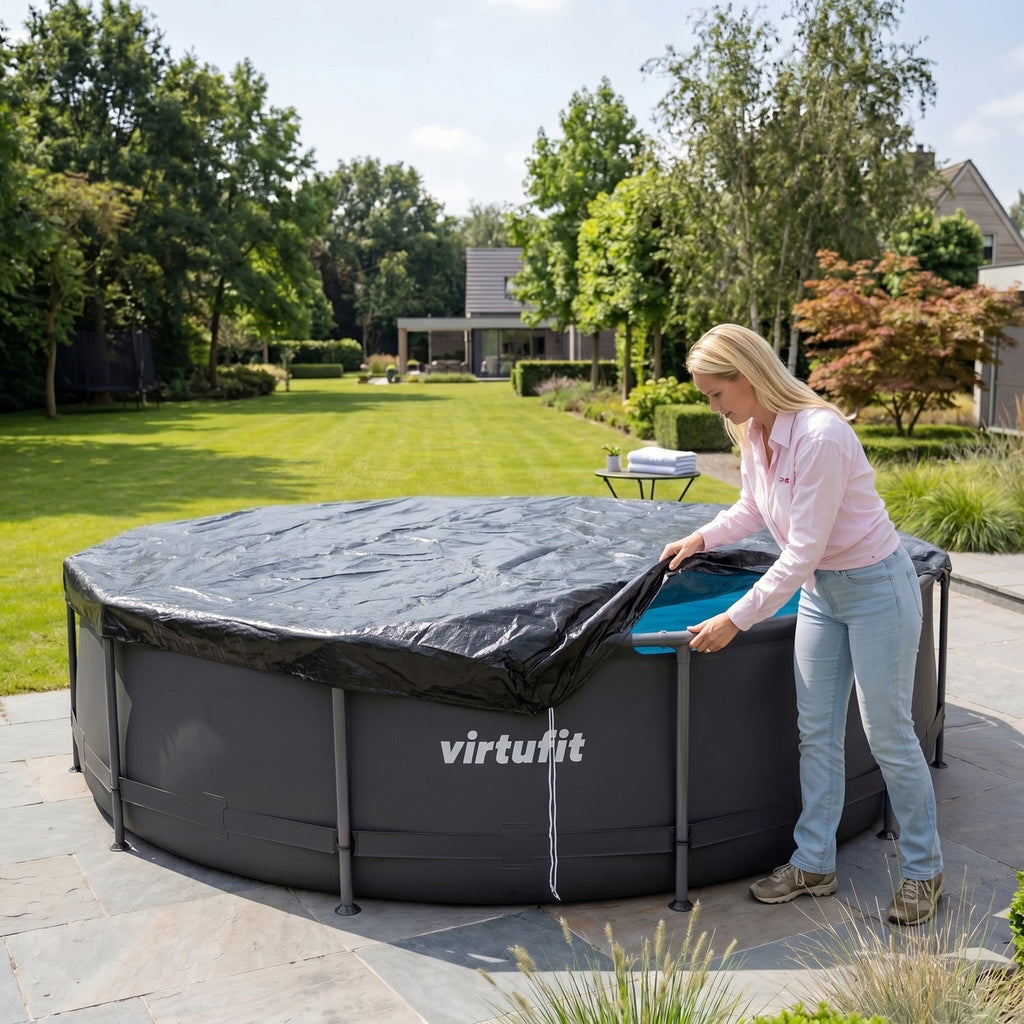 VirtuFit Zwembad Afdekzeil Ø244 cm - Universeel - Tweedekans