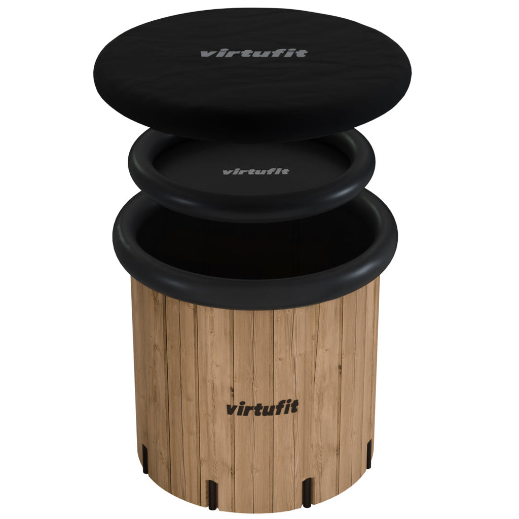 VirtuFit IJsbad XXL - 375 Liter - Wood Look - Inclusief accessoires - Tweedekans