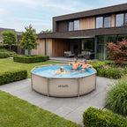 VirtuFit Zwembad Rond Ø244 x 76 cm - Beige - Compleet Pakket