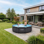 VirtuFit Rond Zwembad Ø244x 76 cm - Antraciet - Compleet pakket