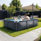 VirtuFit Rechthoekig Zwembad - 300 x 210 x 66 cm - Compleet Pakket - Antraciet