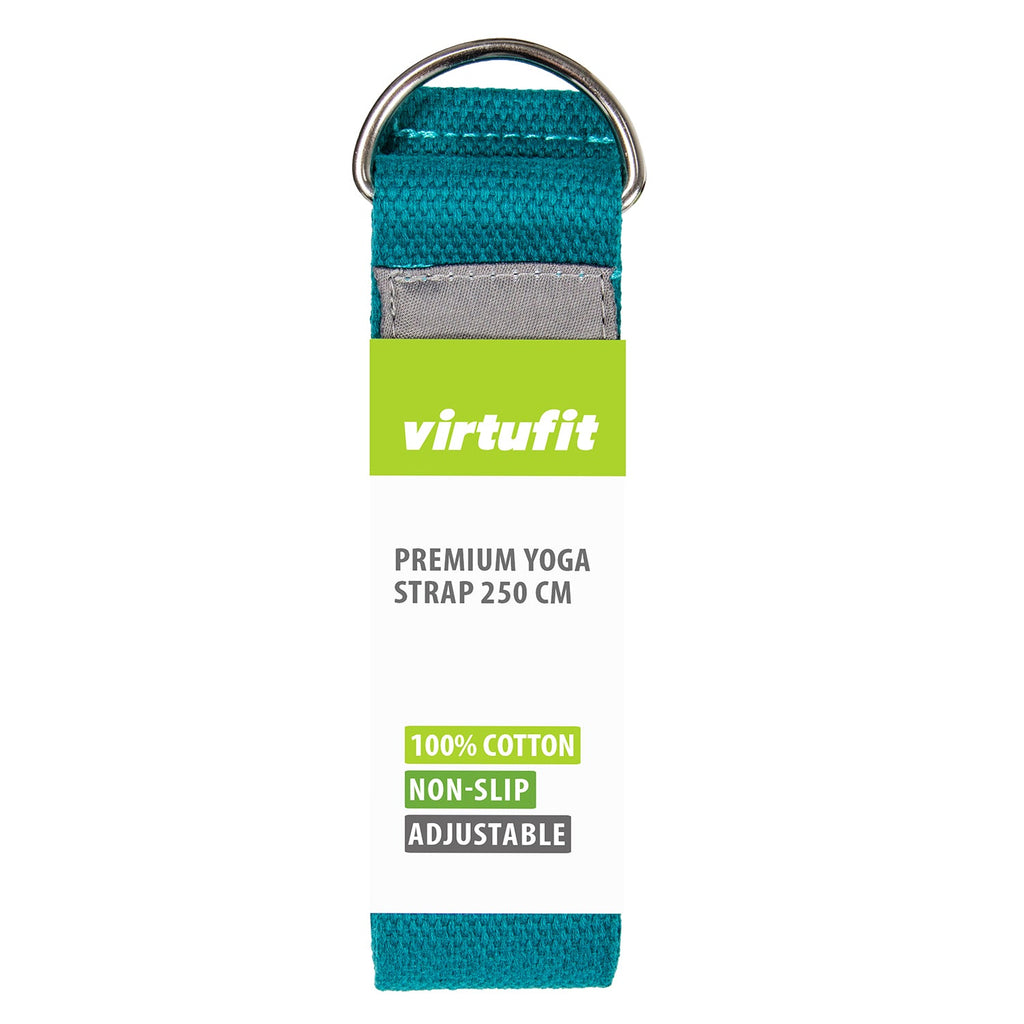 VirtuFit Premium Yoga Riem - 250 cm - Ocean Green