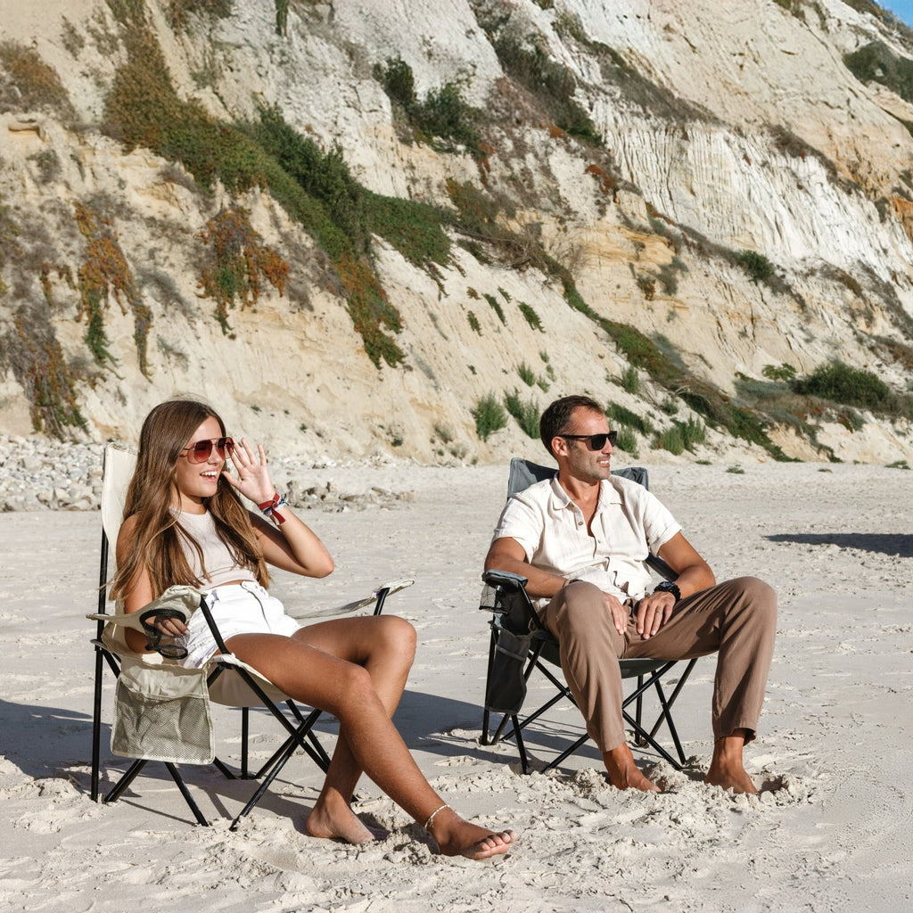 VirtuFit Opvouwbare Camping Stoel - Strandstoel - Zwart