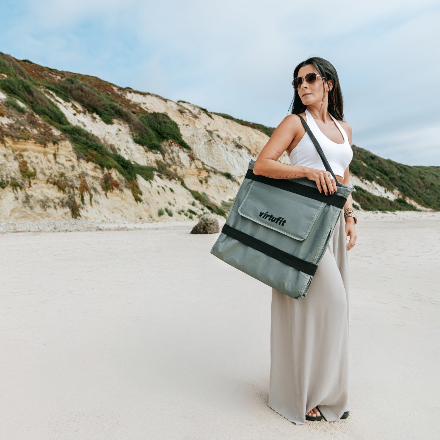 VirtuFit Strandmat - Zwart