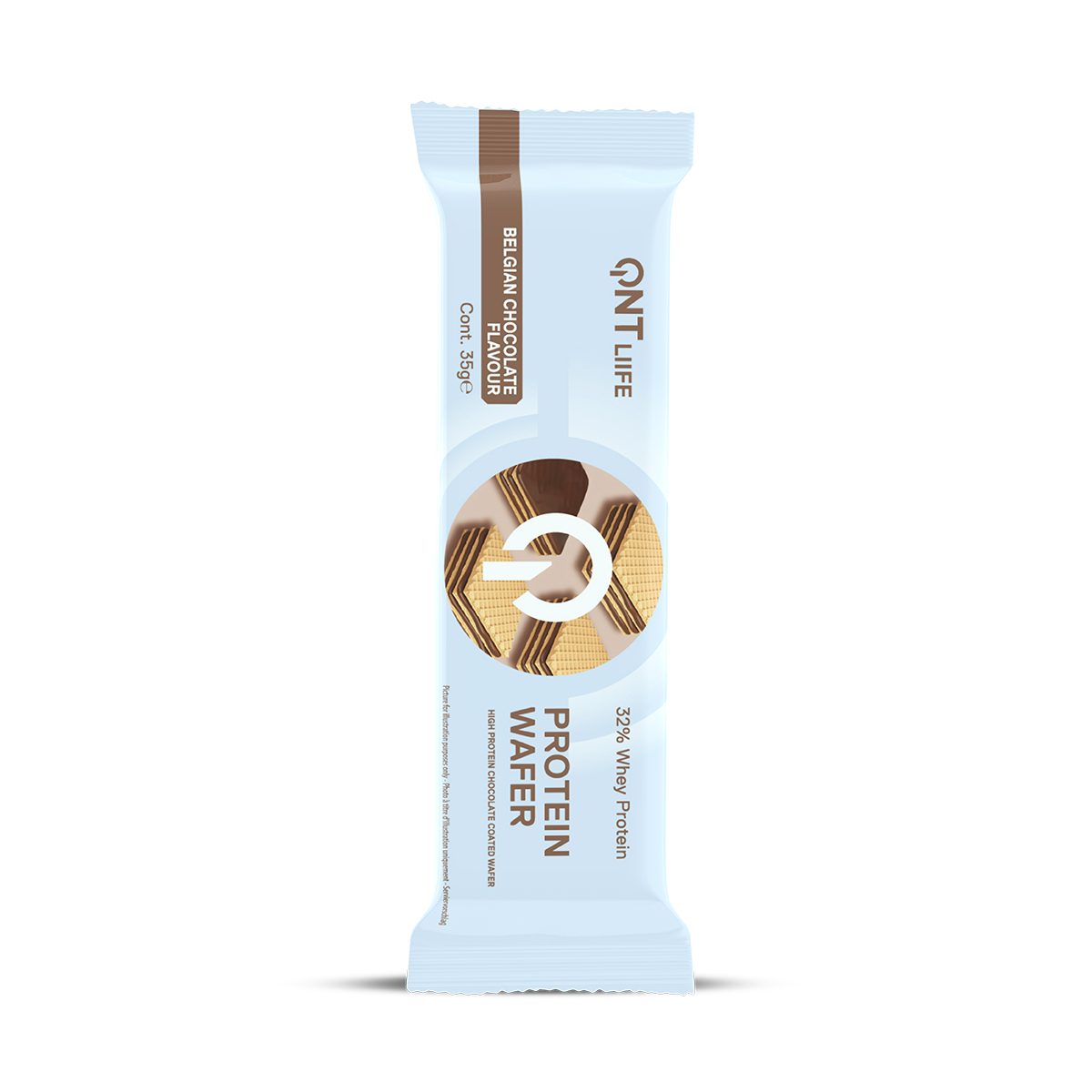 QNT Protein Wafer Bar - Eiwit Reep - 12 x 35 gr - Belgian Chocolate