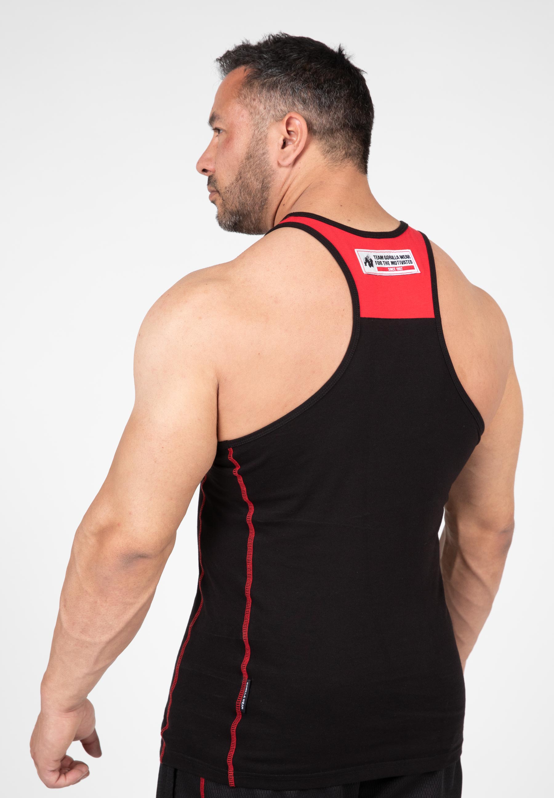 Gorilla Wear Wallace Tank Top - Zwart/Rood
