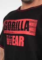 Gorilla Wear Wallace Workout Top - Zwart/Rood