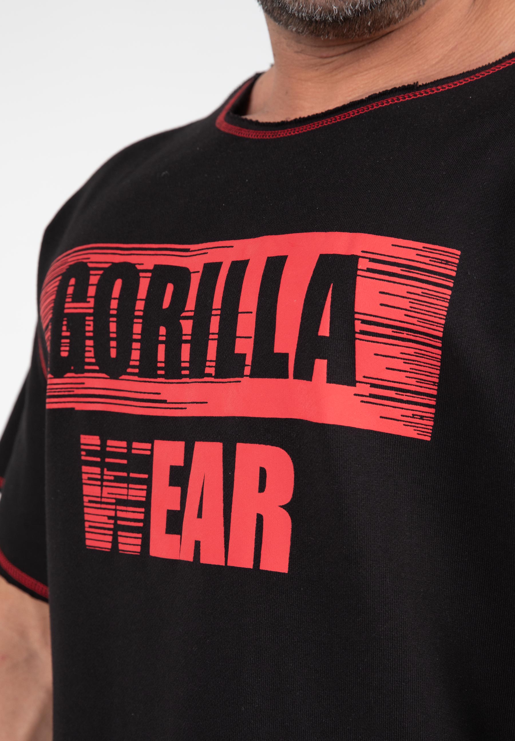 Gorilla Wear Wallace Workout Top - Zwart/Rood