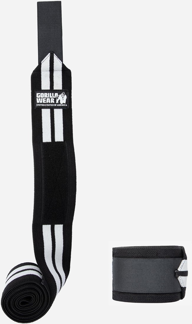 Gorilla Wear Knee Wraps - Zwart/Wit