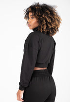 Gorilla Wear Ocala Cropped Half-Zip Sweatshirt - Zwart