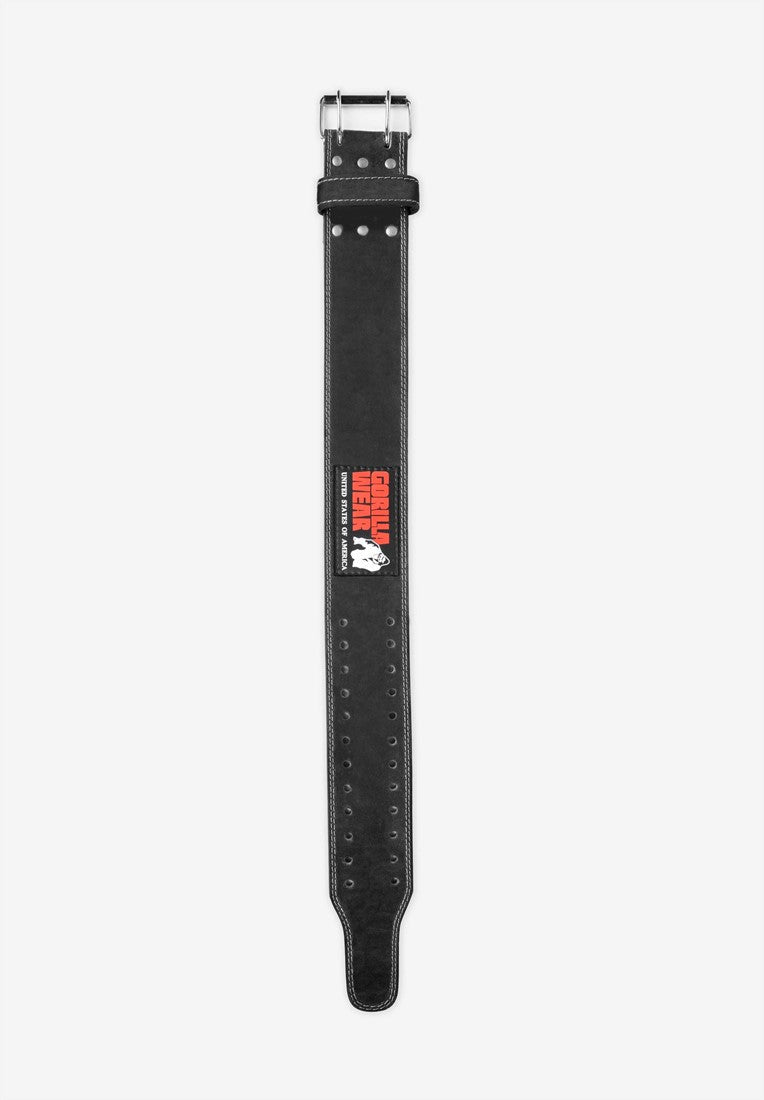 Gorilla Wear Halterriem - 4 Inch Leren Lifting Belt - Zwart