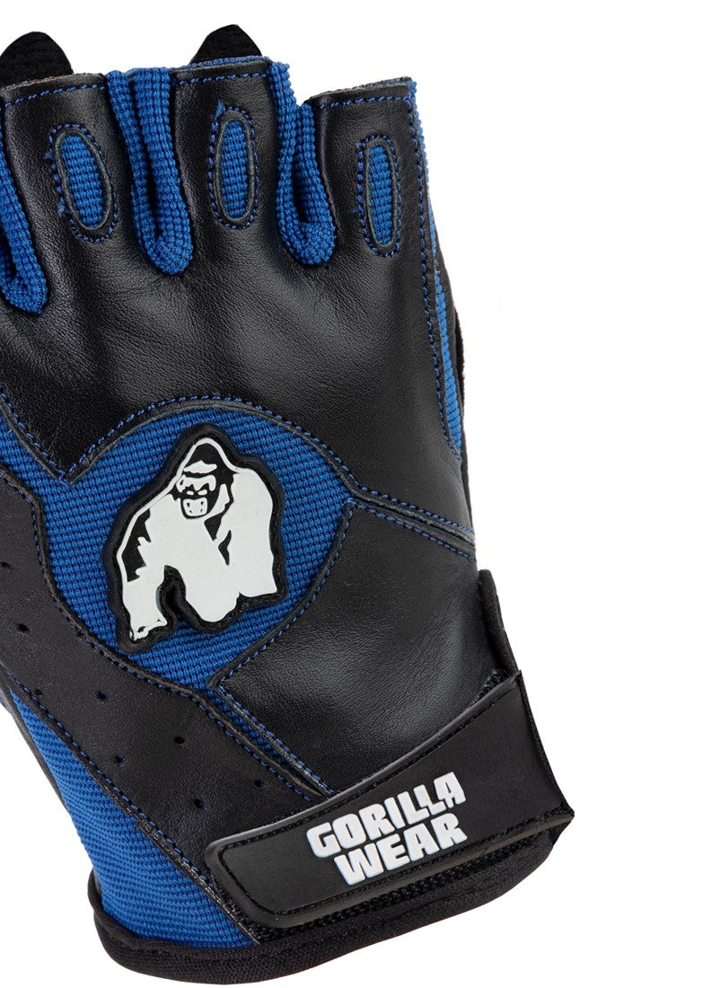 Gorilla Wear Mitchell Training Gloves - Fitness Handschoenen - Zwart/Blauw