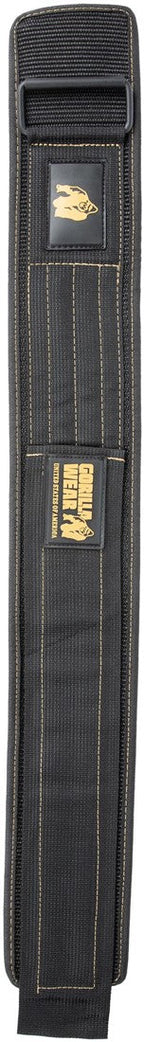 Gorilla Wear Halterriem - 4 Inch Nylon Lifting Belt - Zwart/Goud