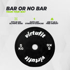 VirtuFit Bumper Plate - Olympische Hantelscheibe aus Gummi - 50 mm - 5 kg