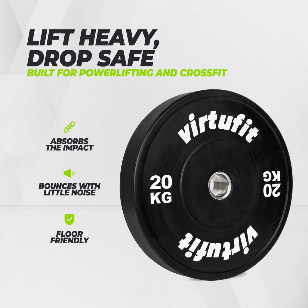 VirtuFit Bumper Plate - Olympische Hantelscheibe aus Gummi - 50 mm - 20 kg
