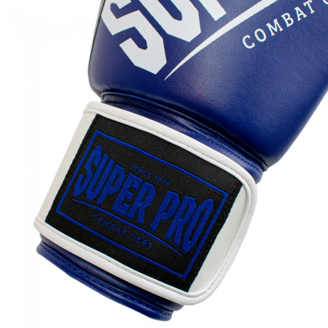 Super Pro Combat Gear Rebel (Kick)Bokshandschoenen - Blauw/Wit