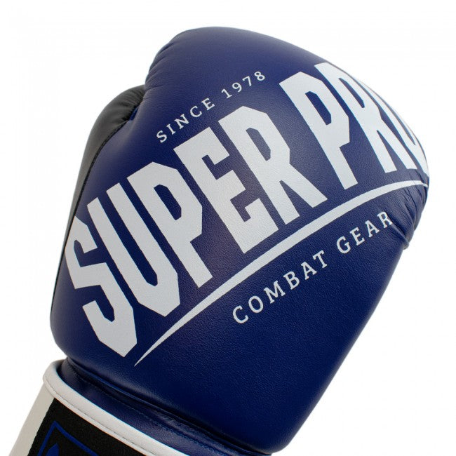 Super Pro Combat Gear Rebel (Kick)Bokshandschoenen - Blauw/Wit