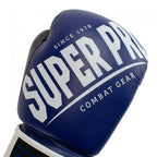Super Pro Combat Gear Rebel (Kick)Bokshandschoenen - Blauw/Wit