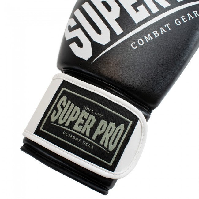 Super Pro Combat Gear Rebel (Kick)Bokshandschoenen - Zwart/Wit