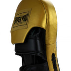 Super Pro Combat Gear Lederen Handpads - Extra lang - Zwart / Goud