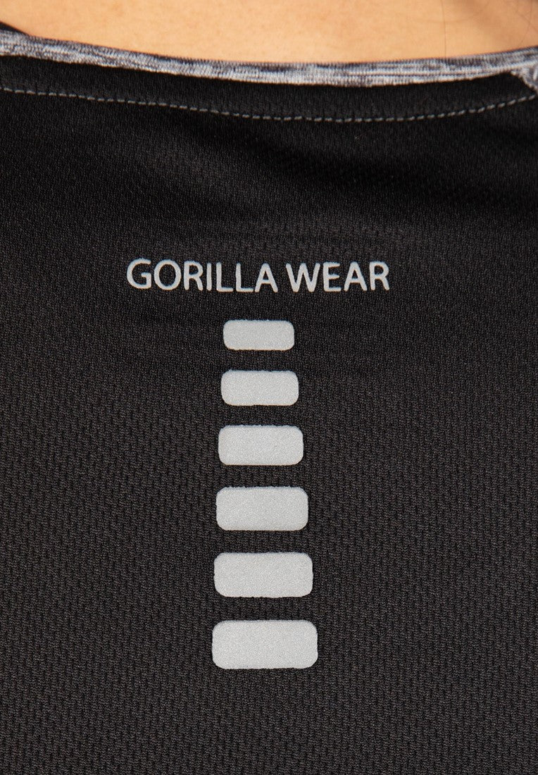 Gorilla Wear Monetta Performance T-Shirt - Grijs Gemeleerd/Zwart
