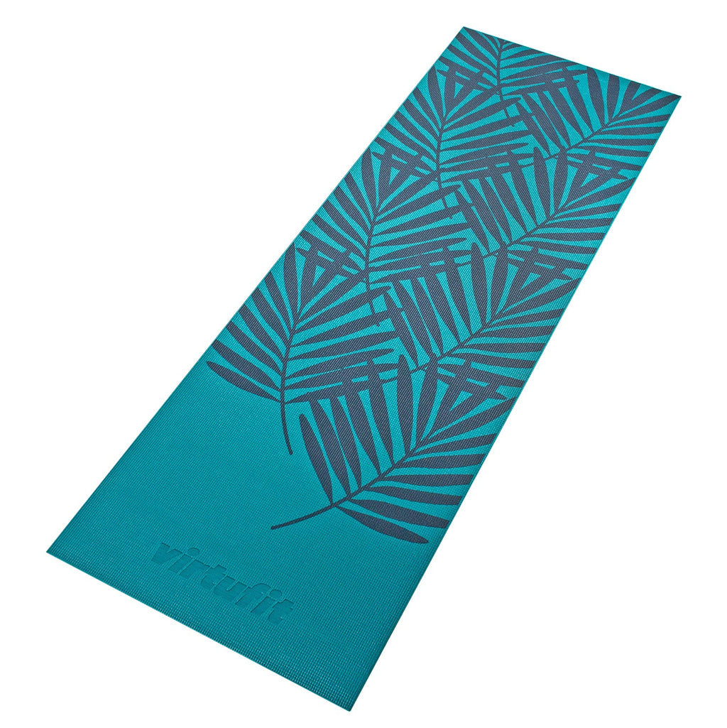 VirtuFit Premium Yogamat - 183 x 61 x 0,4 cm - Ocean Green Forest
