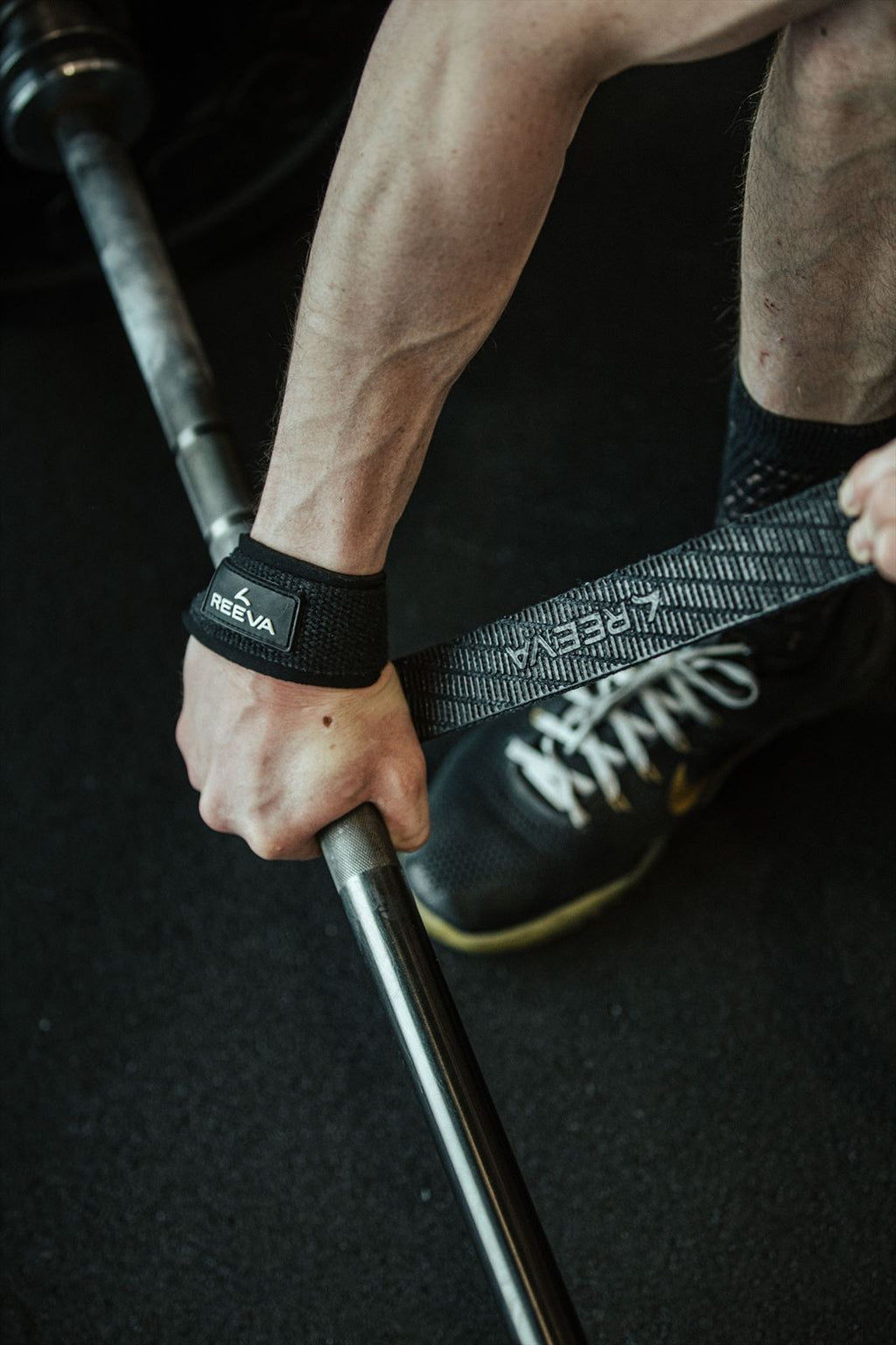 Reeva Lifting Straps met Padding - Zwart