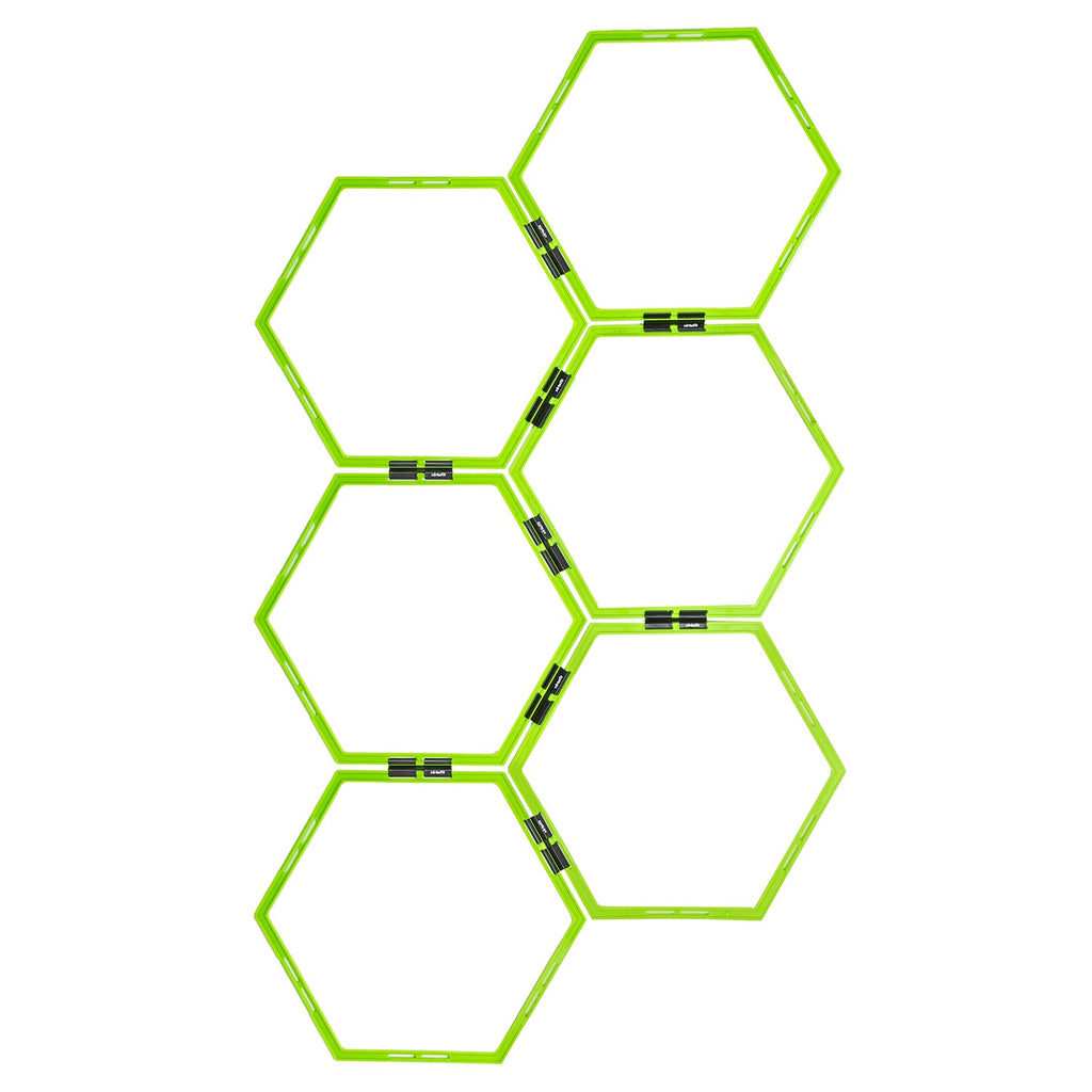 VirtuFit Hexagon Agility Grid - Speedladder -  6 Stuks - Inclusief opbergtas