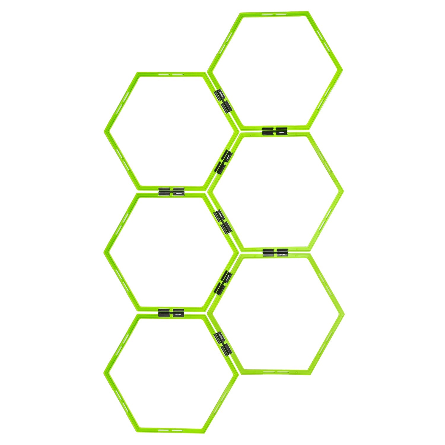VirtuFit Hexagon Agility Grid - Speedladder -  6 Stuks - Inclusief opbergtas
