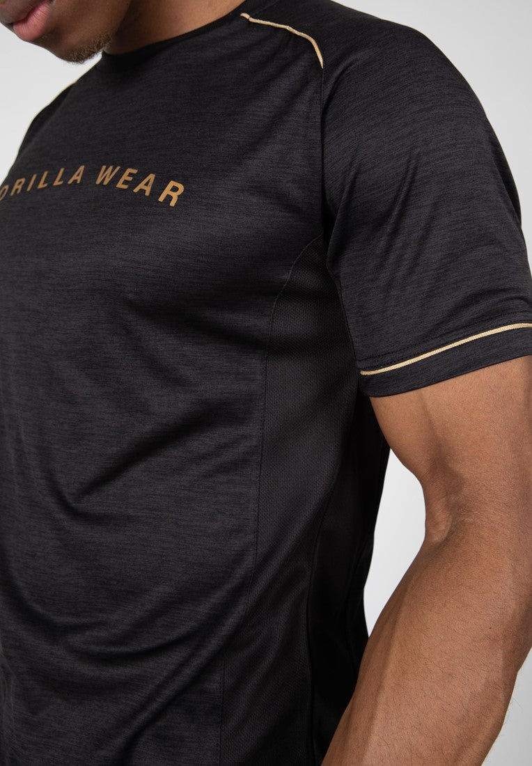 Gorilla Wear Fremont T-shirt - Zwart/Goud