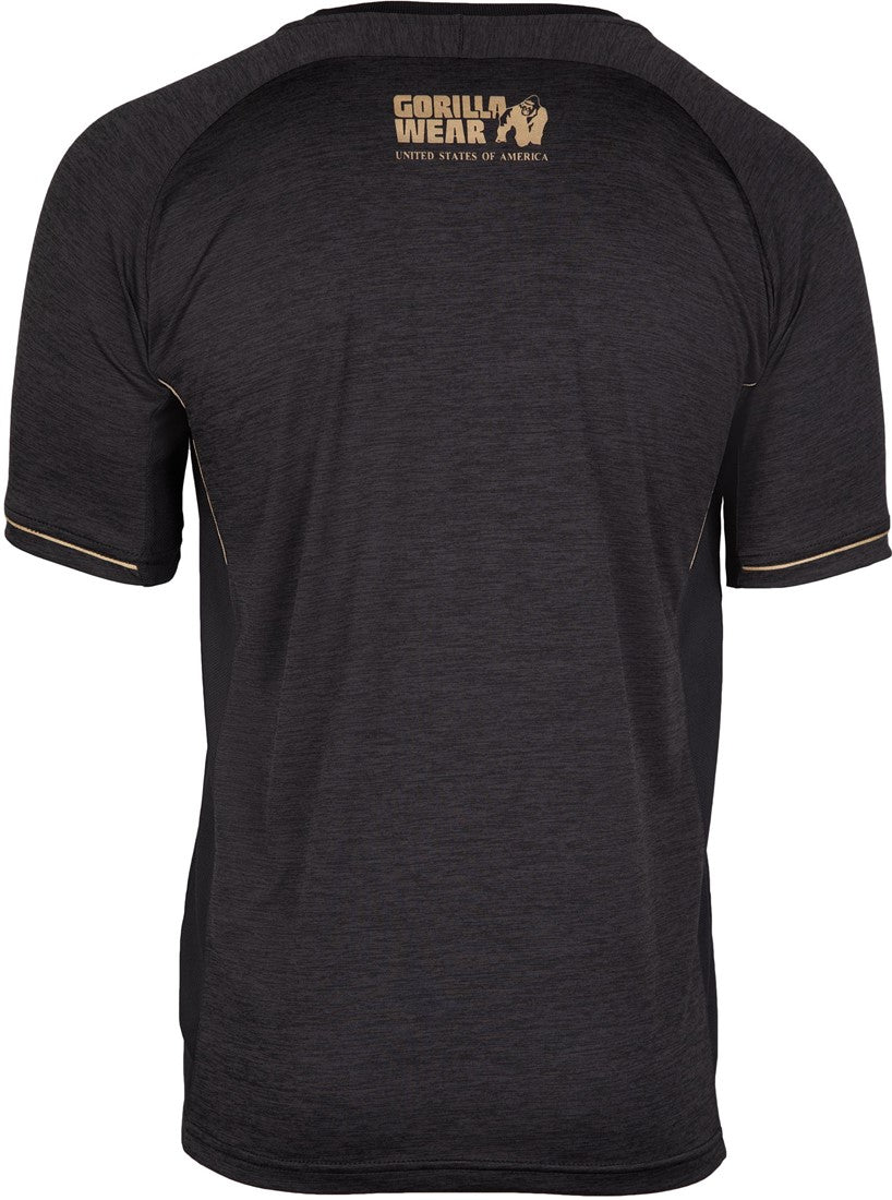 Gorilla Wear Fremont T-shirt - Zwart/Goud