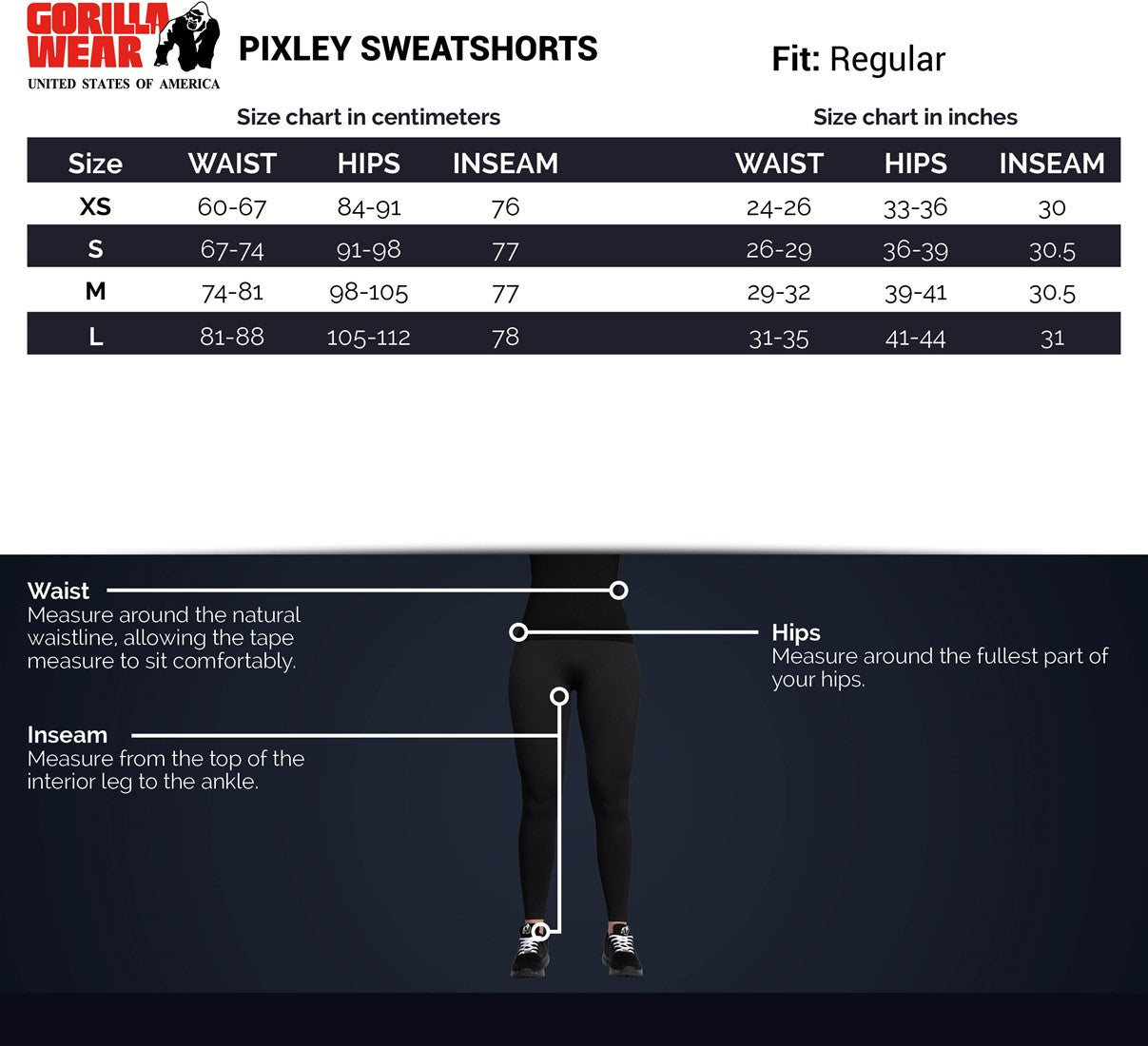 Gorilla Wear Pixley Sweatshorts - Grijs
