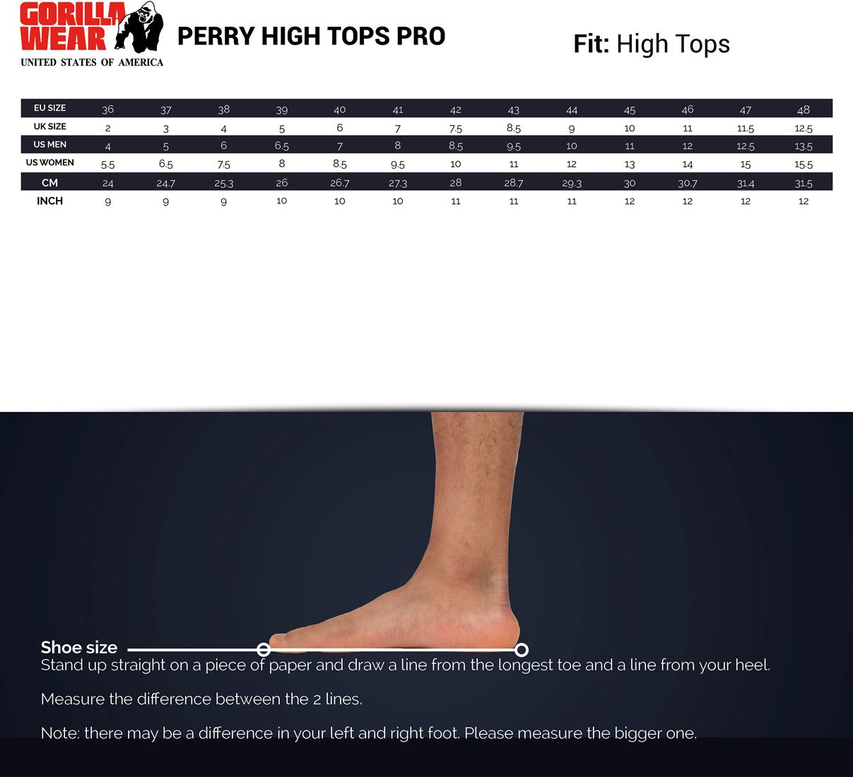 Gorilla Wear Perry High Tops Pro - Wit