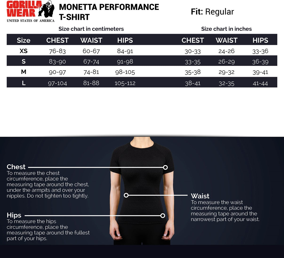 Gorilla Wear Monetta Performance T-Shirt - Zalmroze