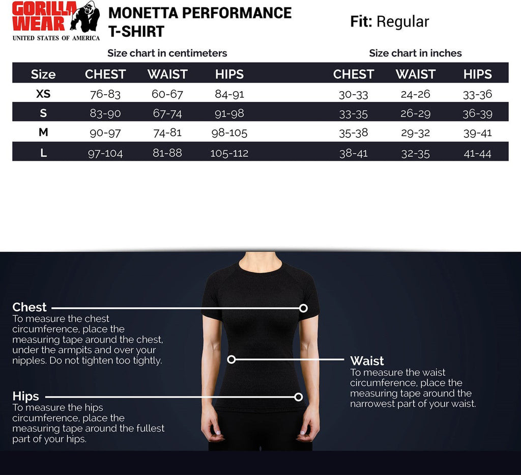 Gorilla Wear Monetta Performance T-Shirt - Grijs Gemeleerd/Zwart