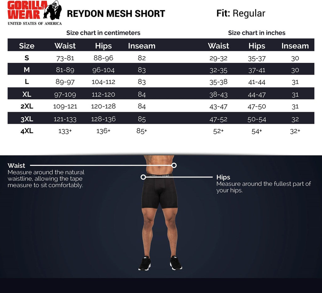 Gorilla Wear Reydon Mesh Shorts 2.0 - Zwart