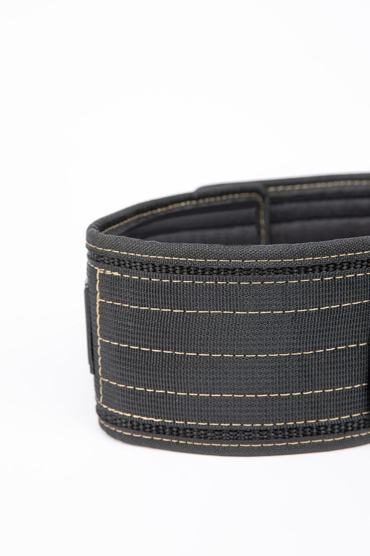 Gorilla Wear Halterriem - 4 Inch Nylon Lifting Belt - Zwart/Goud