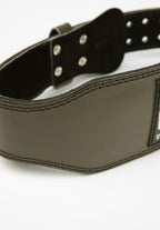 Gorilla Wear Halterriem - 4 Inch Padded Leren Lifting Belt - Legergroen