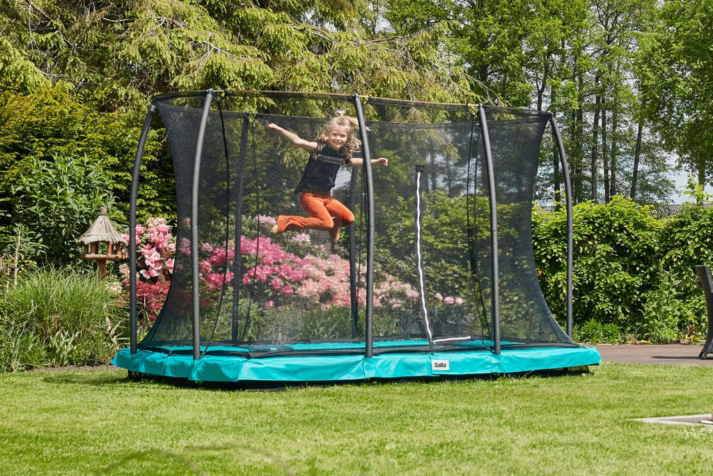 Salta Comfort Edition Ground Trampoline met Veiligheidsnet - 305 x 214 cm - Groen