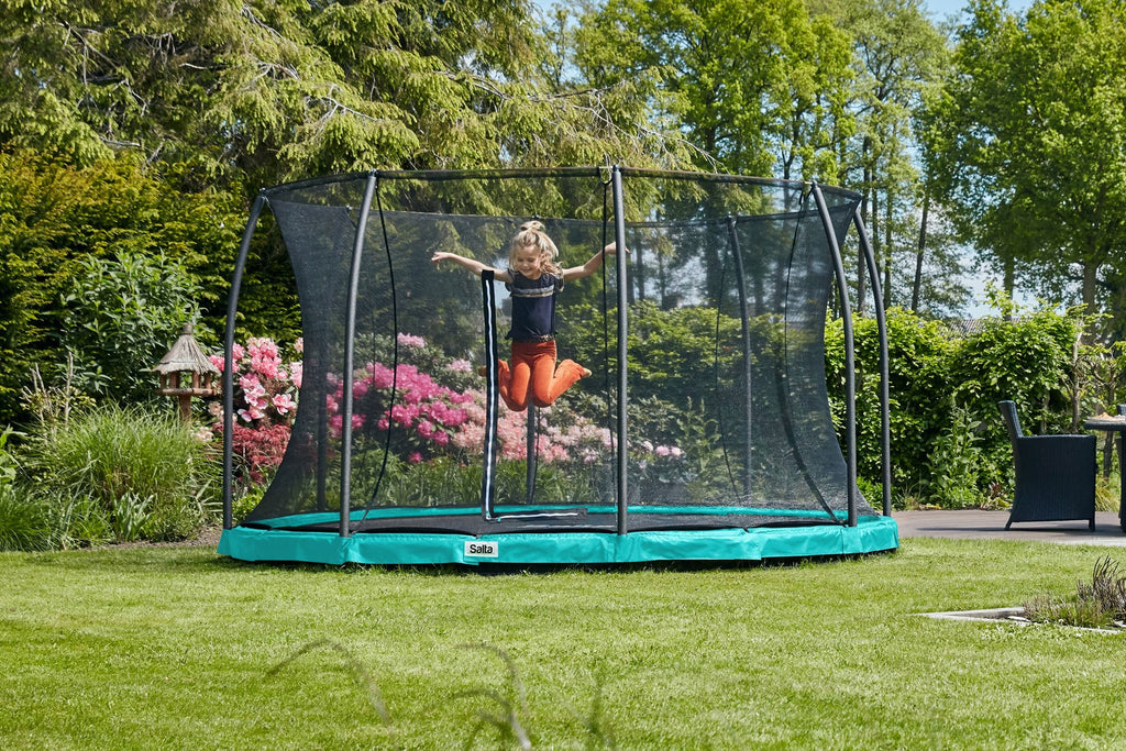 Salta Comfort Edition Ground Trampoline met Veiligheidsnet - 396 cm - Groen