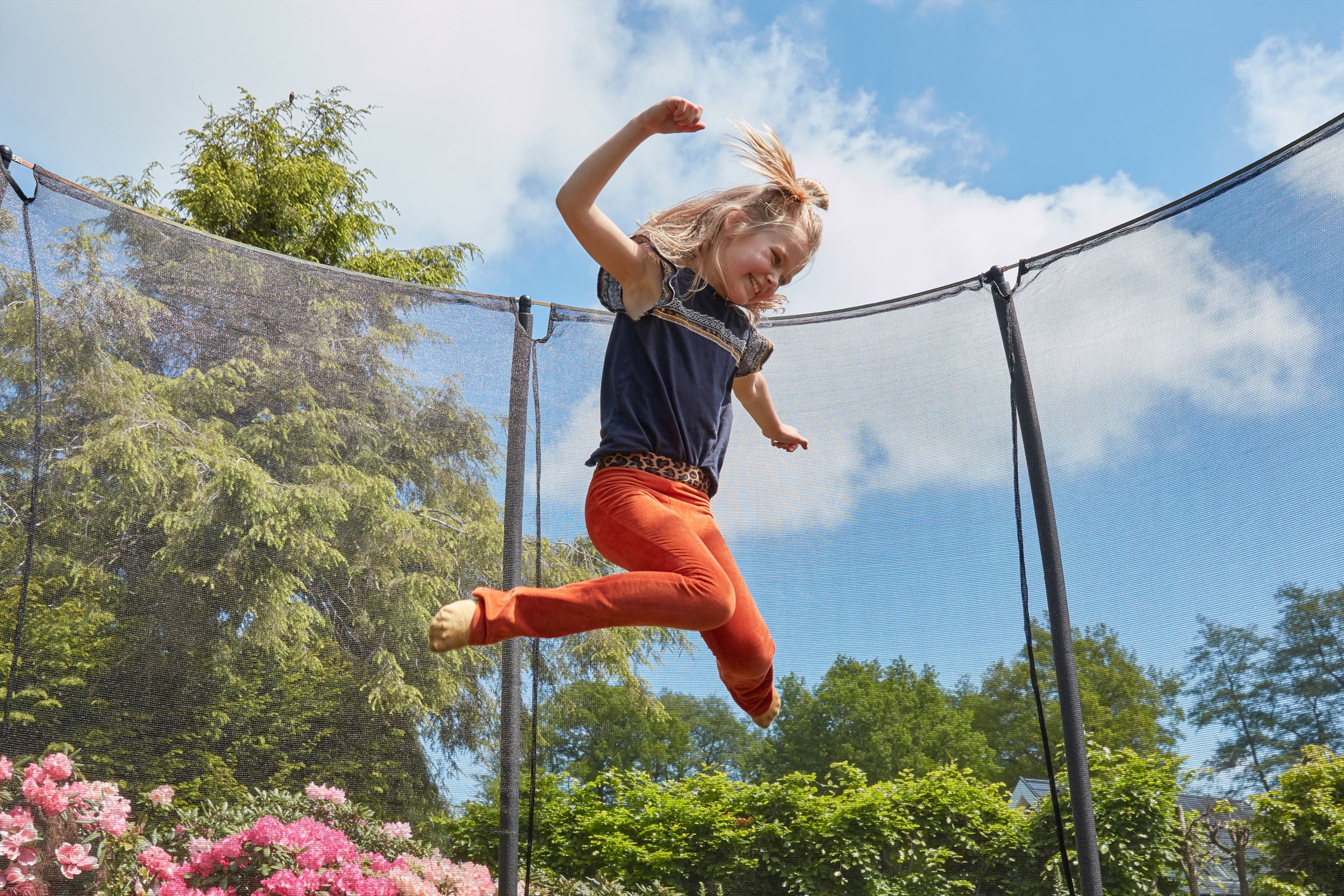 Salta Comfort Edition Ground Trampoline met Veiligheidsnet - 396 cm - Groen