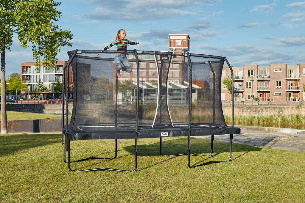 Salta Premium Edition Trampoline met Veiligheidsnet - Zwart - 214 x 153 cm