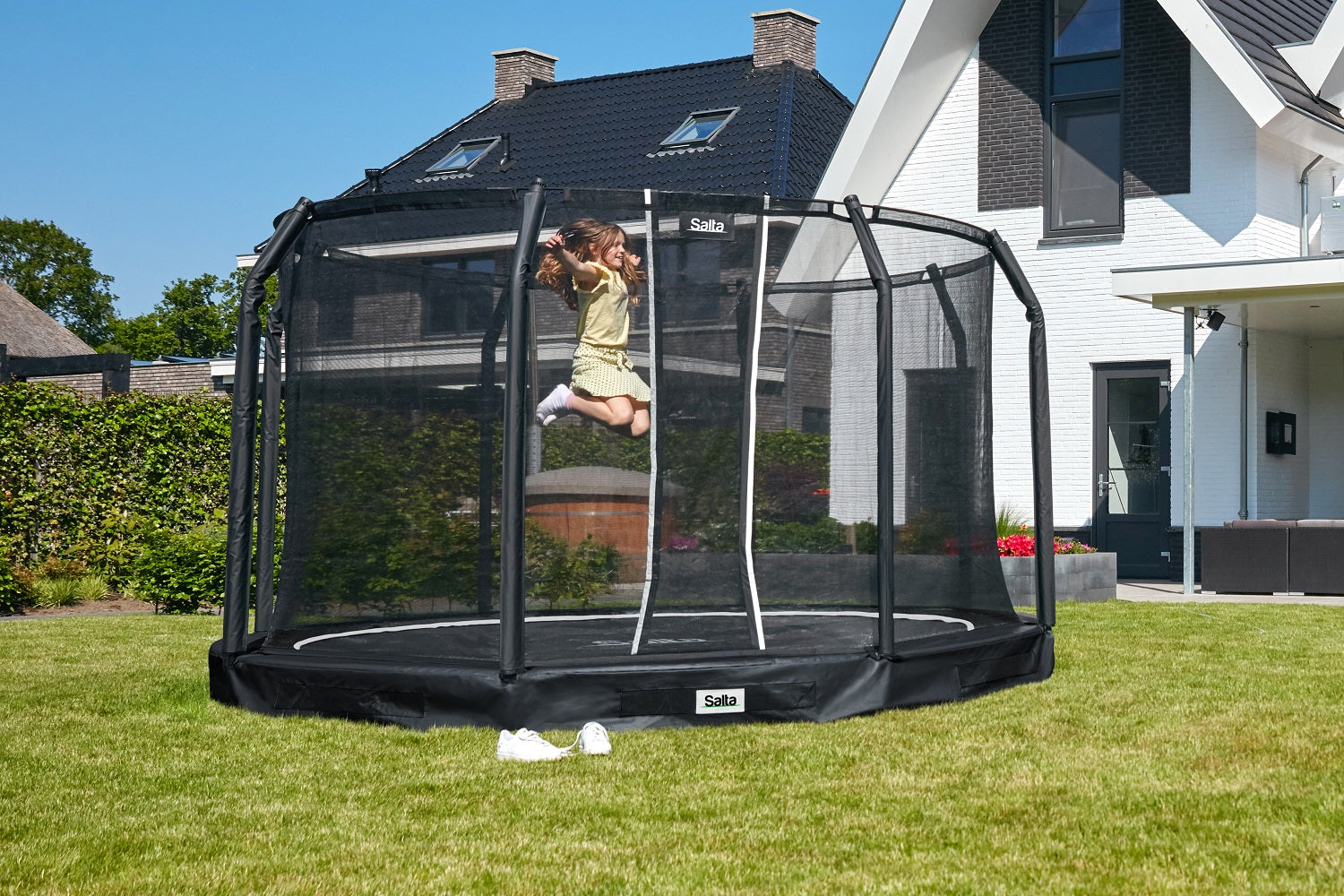 Salta Premium Ground Trampoline met Veiligheidsnet - 366 cm - Zwart