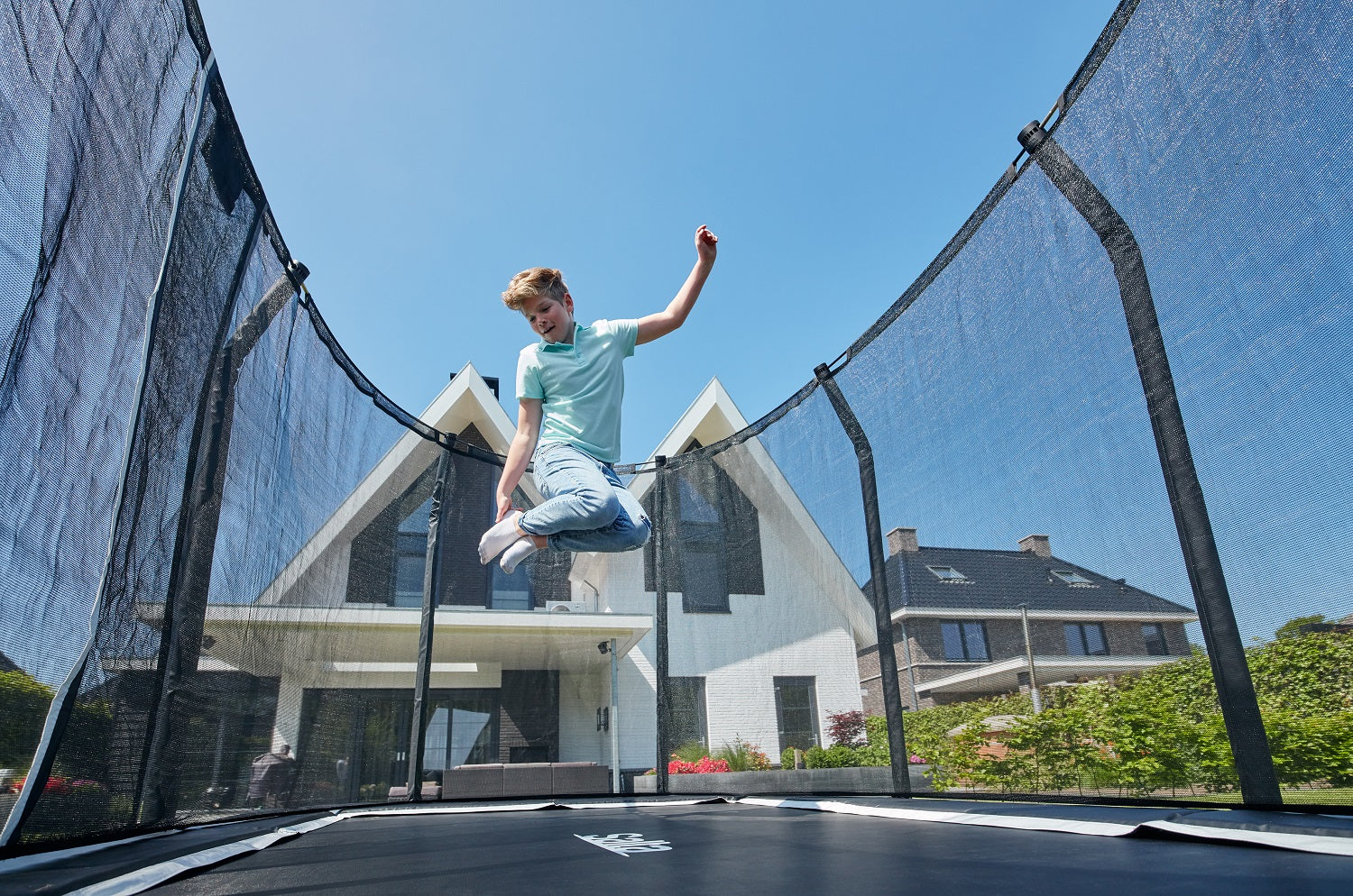 Salta Premium Ground Trampoline met Veiligheidsnet - 366 x 244 cm - Zwart