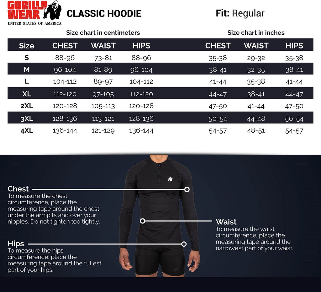 Gorilla Wear Classic Hoodie - Zwart
