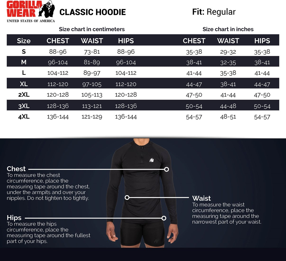 Gorilla Wear Classic Hoodie - Zwart