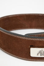 Gorilla Wear Halterriem - 4 Inch Leren Lever Lifting Belt - Bruin