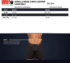 Gorilla Wear Halterriem - 4 Inch Leren Lever Lifting Belt - Bruin
