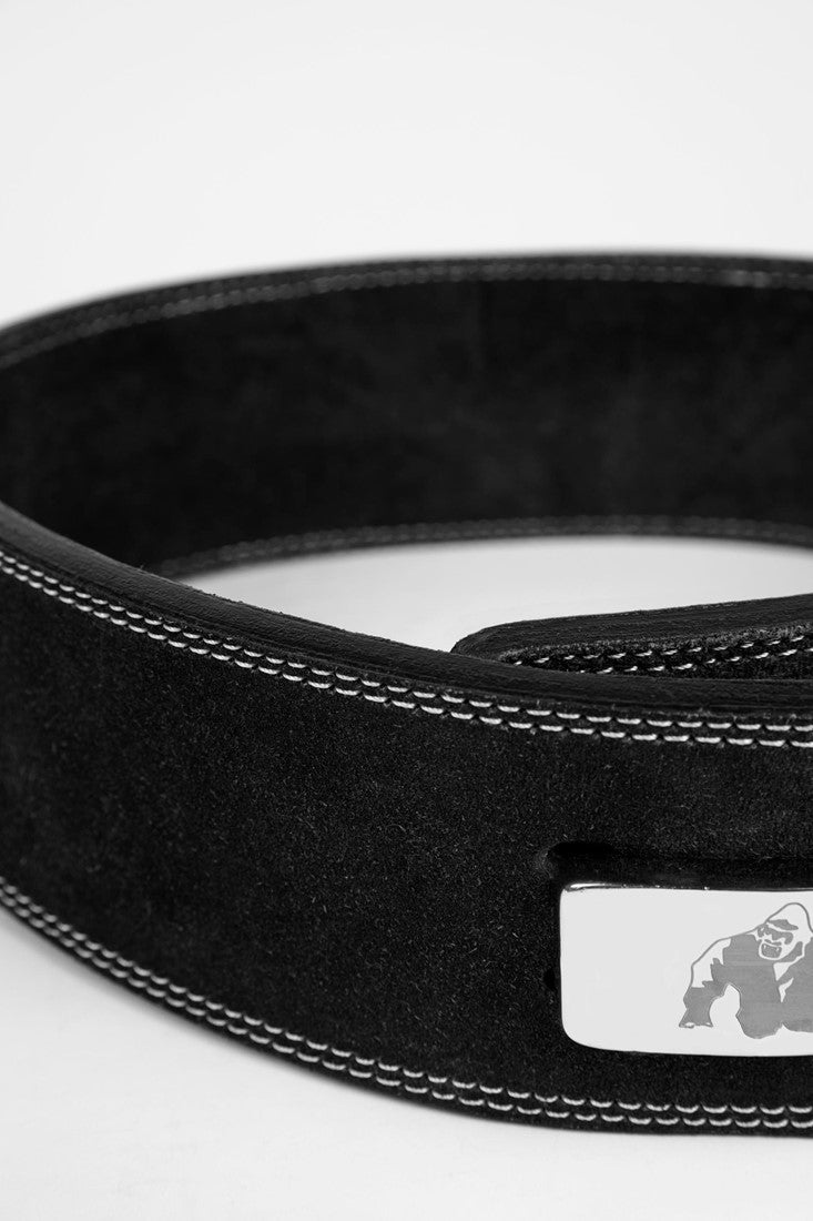 Gorilla Wear Halterriem - 4 Inch Leren Lever Lifting Belt - Zwart