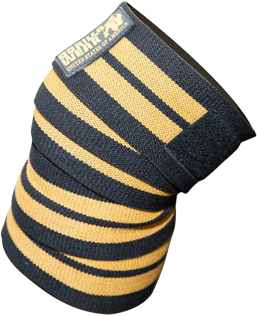 Gorilla Wear Knee Wraps - Zwart/Goud